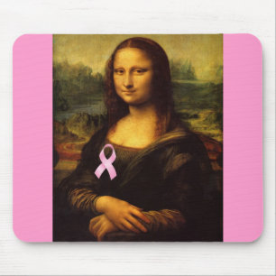 Mousepad Mona Lisa Com Fita Rosa