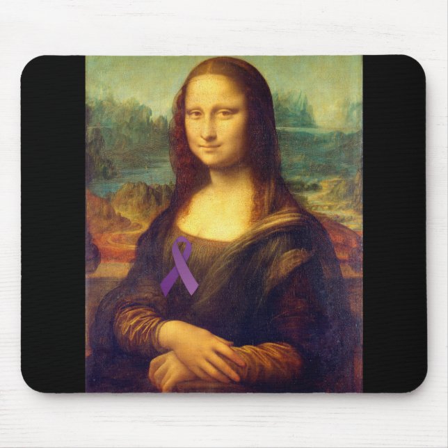Mousepad Mona Lisa Com Fita Roxa (Frente)