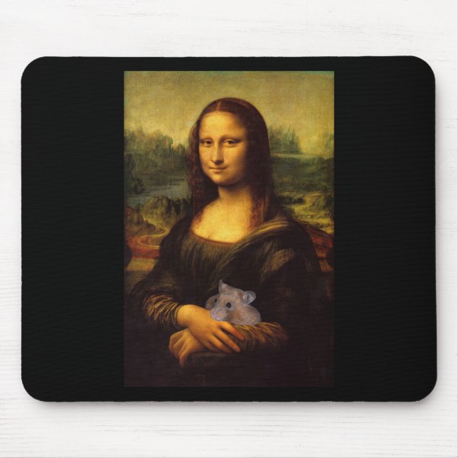 Mousepad Mona Lisa Com Hamster (Frente)