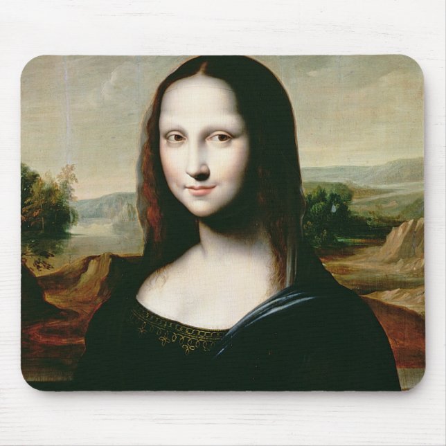 Mousepad Mona Lisa, cópia da pintura por Leonardo a (Frente)