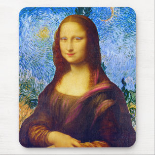Mousepad Mona Lisa e Van Gogh