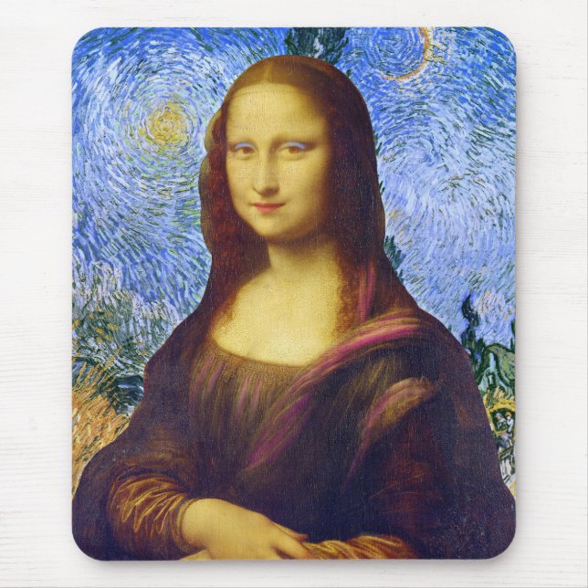 Mousepad Mona Lisa e Van Gogh (Frente)