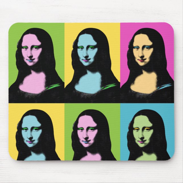 Mousepad Mona Lisa - Estilo de Arte Pop (Frente)