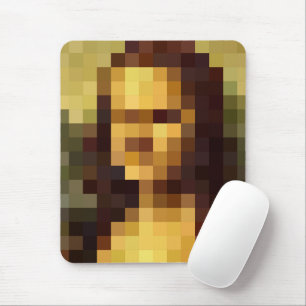 Mousepad Mona Lisa pixel art Leonardo da Vinci, La Gioconda
