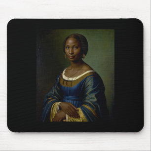 Mousepad Mona Lisa Preta Mês da História Negra Mulher Negra