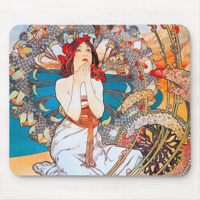 Mousepad Mônaco, Monte Carlo, Mucha (Frente)