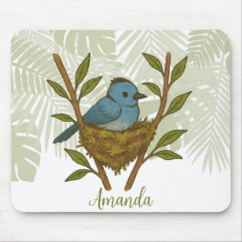 Mousepad Monarca de Nápoles Negra Enfiada Entre As Folhas