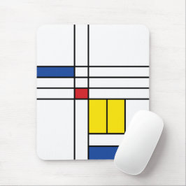 Mousepad Mondrian II Design de Arte Moderna Minimalista De