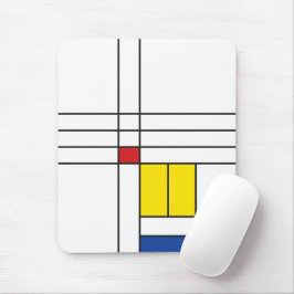 Mousepad Mondrian II Design de Arte Moderna Minimalista De