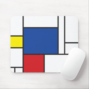 Mousepad Mondrian Minimalist Geometric De Stijl Modern Art