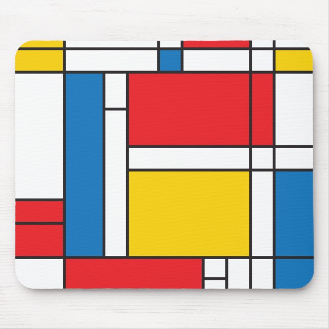 Mousepad Mondrian moderno inspirou o teste padrão gráfico (Frente)