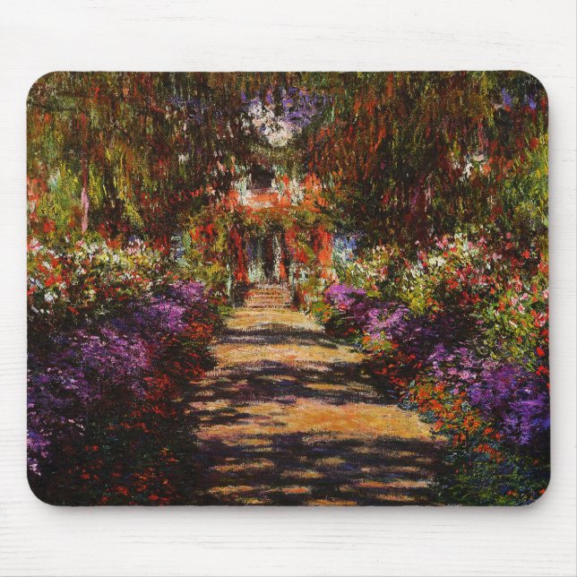Mousepad Monet-Caminho de Claude no jardim de Monet em (Frente)