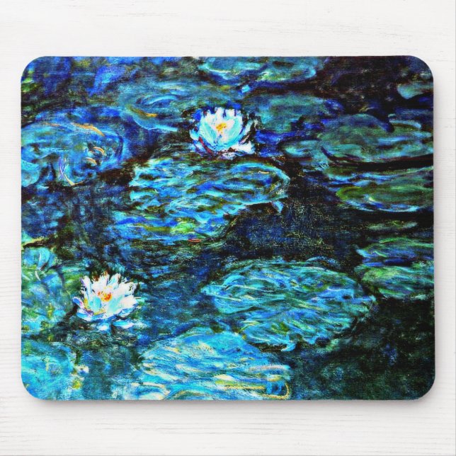 Mousepad Monet - Líquidos de Água Azul (Frente)