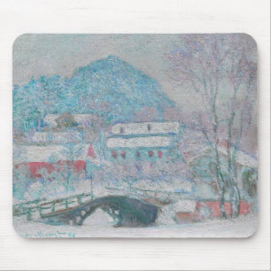 Mousepad Monet - Noruega, Sandviken Village na neve