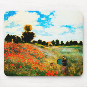 Mousepad Monet-Papoilas de Claude em Argenteuil
