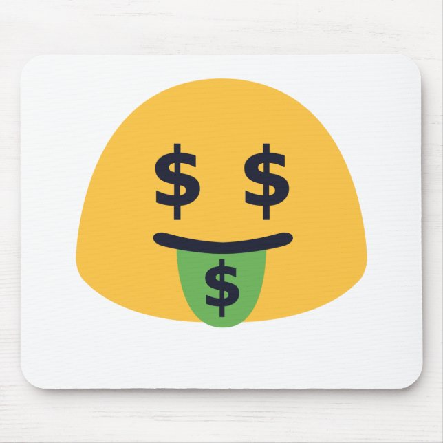 Mousepad Money Mouth Emoji (Frente)