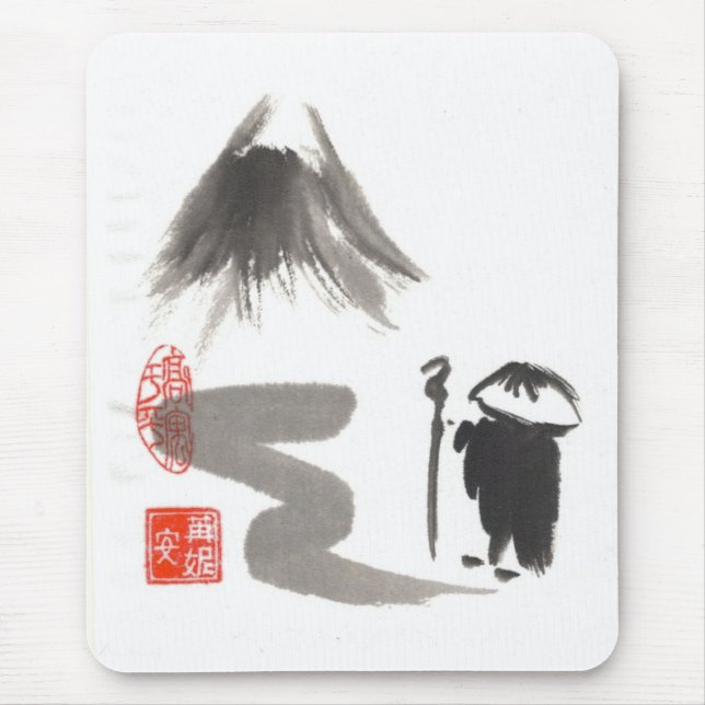Mousepad Monge do zen na viagem (Frente)