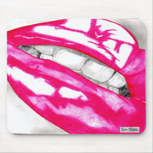 Mousepad Monitor de Lábios Quentes (Rosa)