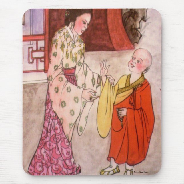 Mousepad Monk Mousepad, Pequeno Budista (Frente)