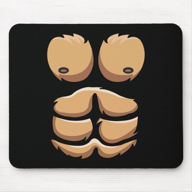 Mousepad Monkey Gorilla Chest Costume Halloween (Frente)