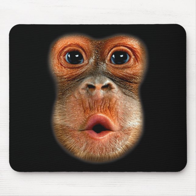 Mousepad Monkey Stomach Funny Meme Cool Viral Video  (Frente)