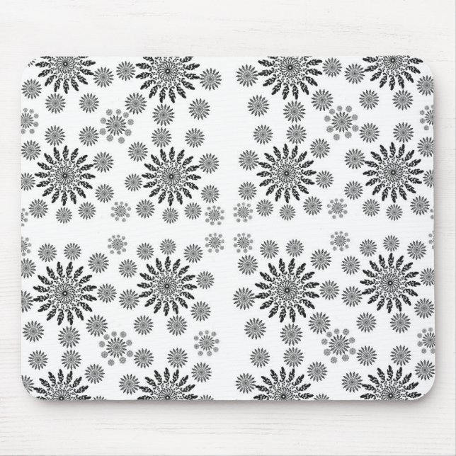 Mousepad ​Monochrome Mandala Symphony: Modern Geometric Pat (Frente)