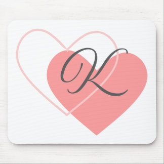 Mousepad Monograma 2 Corações