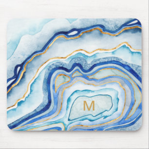 Mousepad Monograma Agato de cobalto II