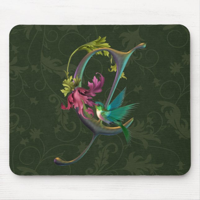 Mousepad Monograma C do colibri (Frente)
