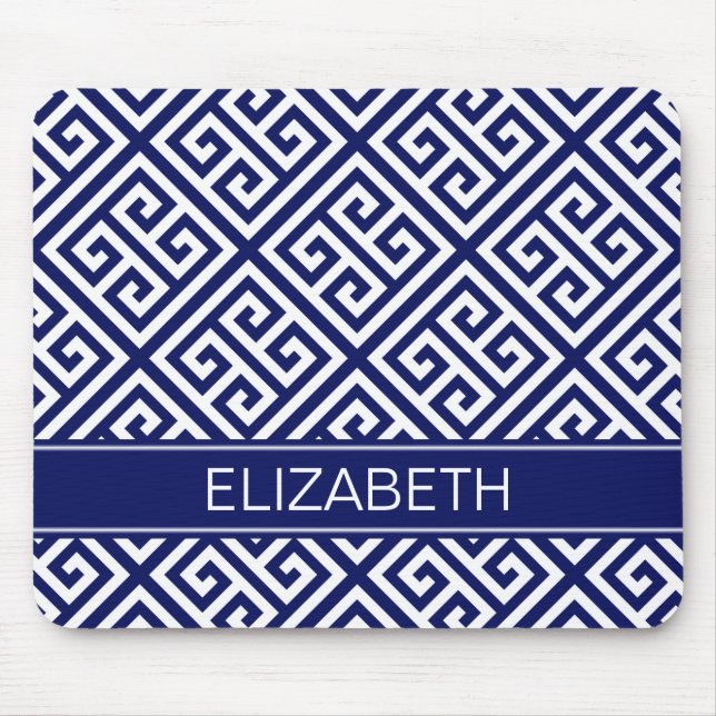 Mousepad Monograma chave grego do nome do marinho do MED (Frente)