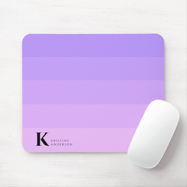 Mousepad Monograma Clássico de Mouro Lilaco Roxo (Com mouse)