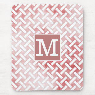 Mousepad Monograma Clássico Vermelho Fumaça Cama II