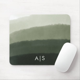 Mousepad Monograma Cor de Água Inicial Mata Verde