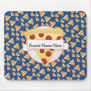 Mousepad Monograma customizável do amante da pizza
