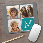 Mousepad Monograma da Colagem de Fotos do Instagrama de cin<br><div class="desc">Use 3 fotos quadradas para criar um presente exclusivo e pessoal. Ou você pode ficar com o filhote hipster e fazer uma moda. Se precisar ajustar as fotos,  clique na ferramenta personalizar para fazer alterações.</div>