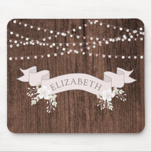 Mousepad Monograma da fita de esfregaço de madeira russa