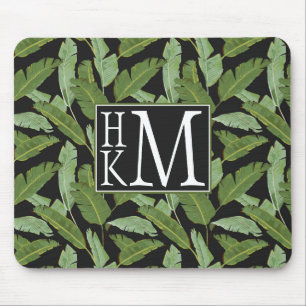 Mousepad Monograma das folhas de palmeira