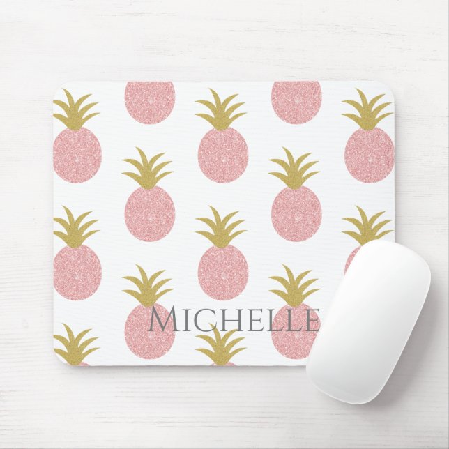 Mousepad Monograma de Abacaxi (Com mouse)