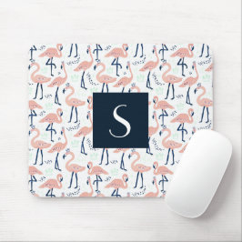 Mousepad Monograma de Flamingo, Cor-de-rosa, bonito