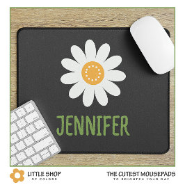 Mousepad Monograma de Margarida Branca Moderna