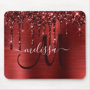 Mousepad Monograma de Metal de Pincel com Coleta Vermelha G