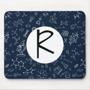 Mousepad Monograma de Padrão de Química/Ciência
