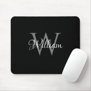 Mousepad Monograma de Script Inicial Personalizado