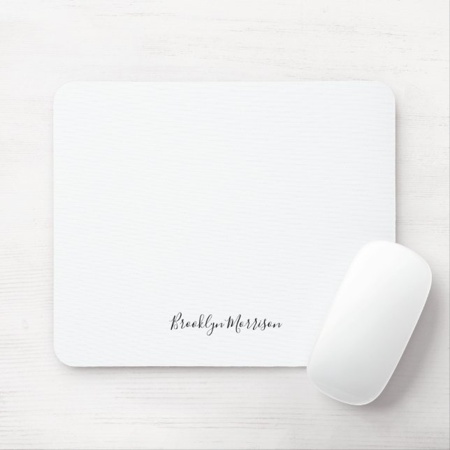 Mousepad monograma de texto do nome do script personalizado (Com mouse)