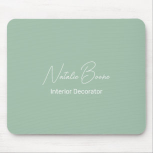 Mousepad Monograma - Decorador Leve Verde Branco Interior