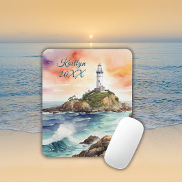 Mousepad Monograma do Farol de Byron Bay Sketch |