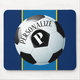 Mousepad Monograma do nome do jogador de futebol personaliz