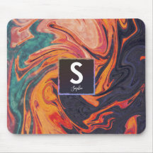 Monograma do Nome do Marble Elegante Líquido