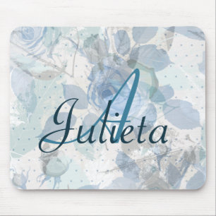 Mousepad Monograma do pastel rosa