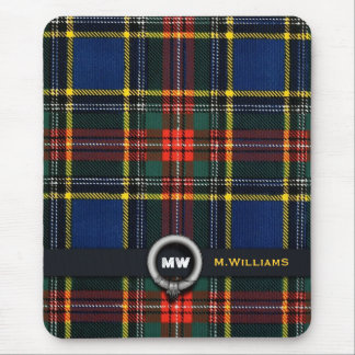 Mousepad Monograma do Tartan de Macbeth